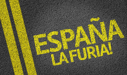 España, La Furia! written on the road © gustavofrazao