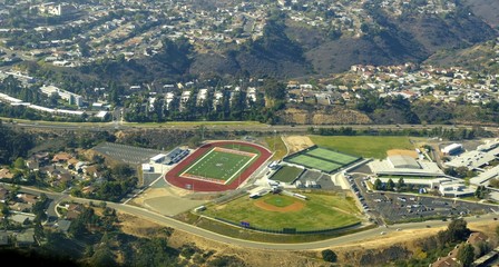 Aerial view of Bay Park, San Diego