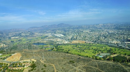 Fototapeta na wymiar Aerial view of Mission Valley, San Diego