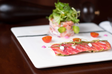 salmone affumicato e seviche