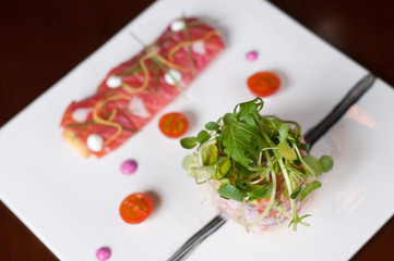 salmone affumicato e seviche