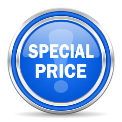 special price blue glossy web icon