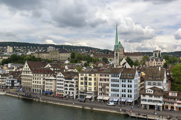Fototapeta na wymiar Widok z Zurychu