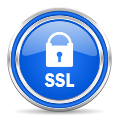 ssl blue glossy web icon
