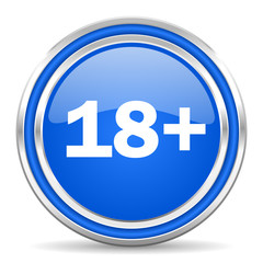 adults blue glossy web icon