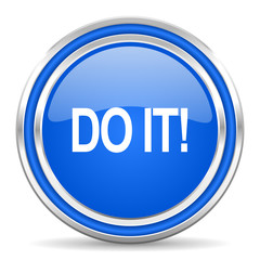 do it blue glossy web icon