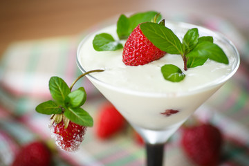 milk with strawberry jelly
