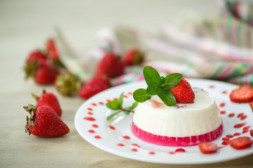 milk with strawberry jelly