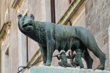 Sculpture of Romulus and Remus