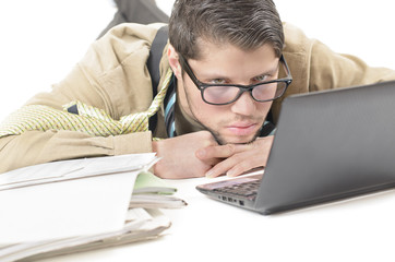 Overwhelmed businessman