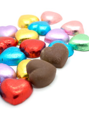 Fototapeta na wymiar Heart shaped chocolate for love.