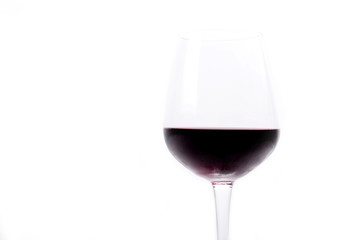 Red wine in a wineglass