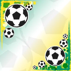 Naklejka premium football balls background