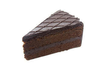 Chocolate Cake on white background