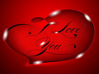 Red card – I Love You, vector