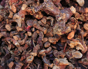 Spices and herbs on market