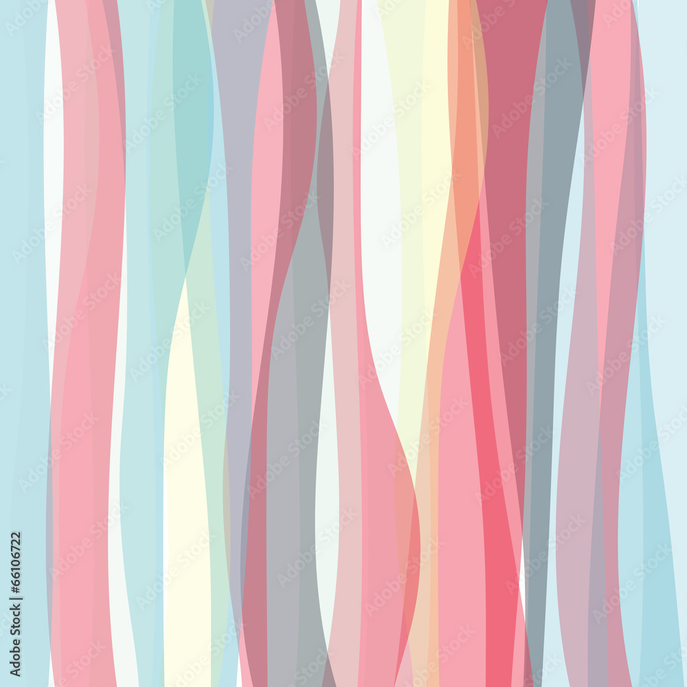Fototapete Seamless colorful striped wave background