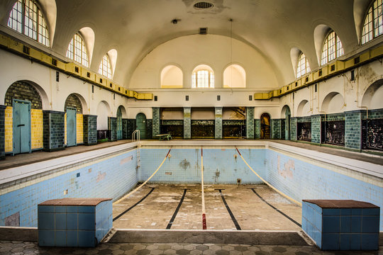 abandoned old pool