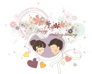 Illustration of wedding