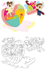 Illustration of wedding