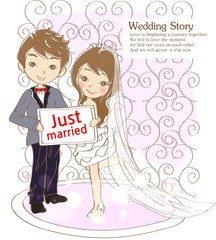 Illustration of wedding