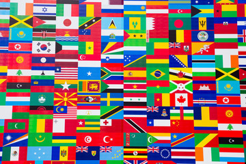 International Flag Display of Various Countries