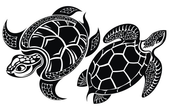 Turtle. Tattoo design