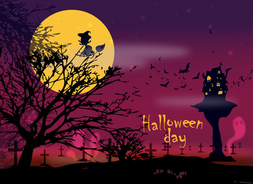 Illustration of Halloween day