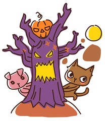 Illustration of Halloween day