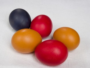 Easter colored eggs