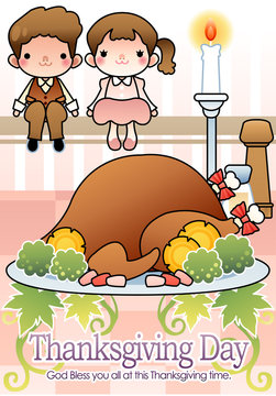 Illustration of Thanksgiving Day