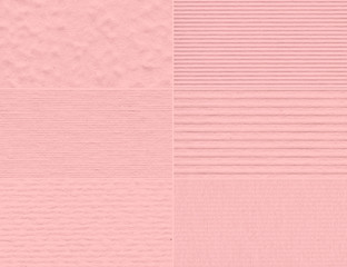 Set of pink delicate textures.