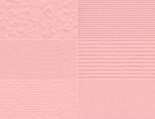 Fototapeta premium Set of pink delicate textures.