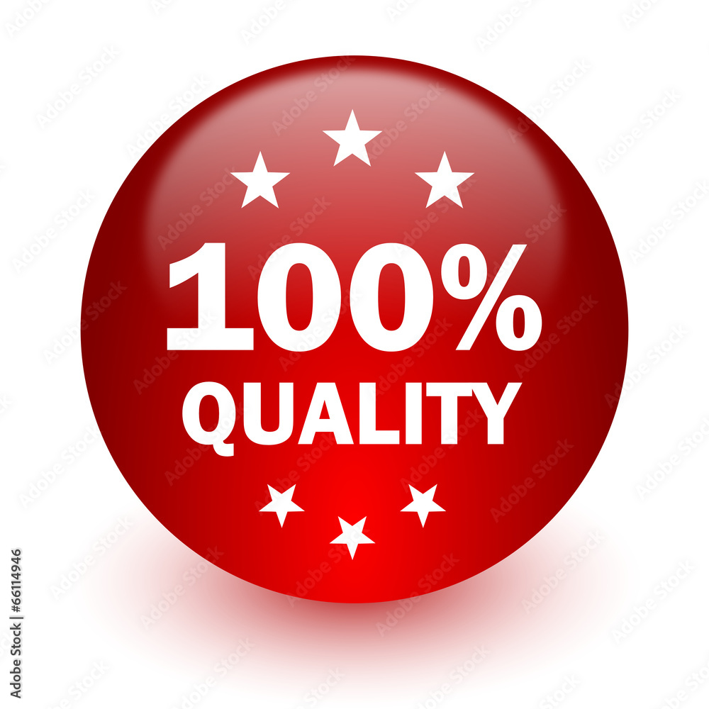 Poster quality red computer icon on white background