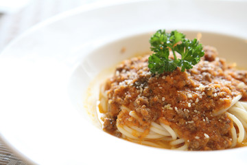 spaghetti beef bolognese