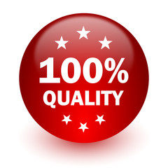 quality red computer icon on white background