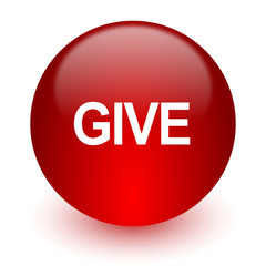 give red computer icon on white background