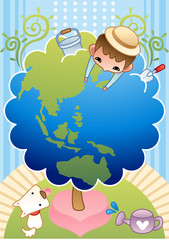 Illustration of Arbor Day