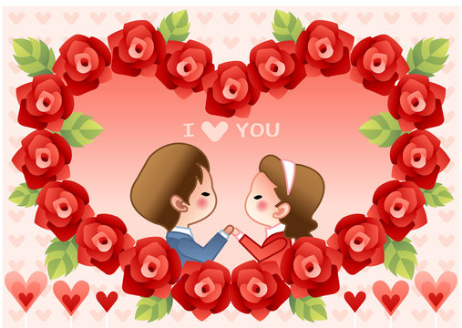 Valentine's Day and White Day, Illustration of holidays