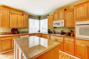 Honey color kitchen room