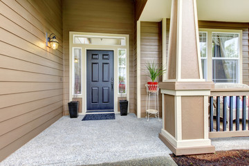 Entrance porch with columns