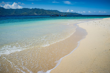 Fototapeta premium Beautiful sea and coastlines of Gili Trawangan, Indonesia.