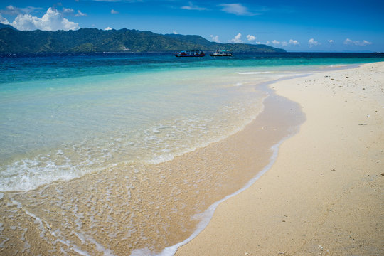 Beautiful sea and coastlines of Gili Trawangan, Indonesia.