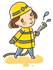 Obraz premium Illustration of firefighter
