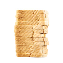 Pile of the sliced bread toasts