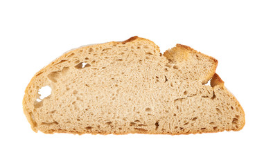 Slice of a bread isolated