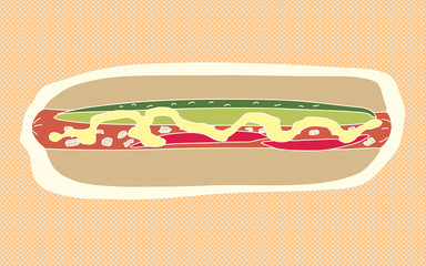 Abstract Hot Dog