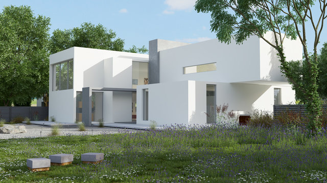 Maison cube de jour