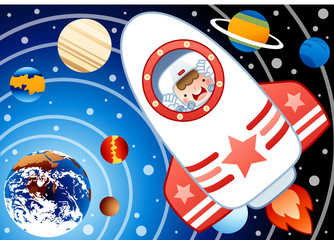 Illustration of space flight