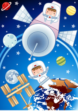 Illustration of space flight